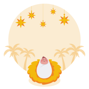 Neugeborenes, schutzbedürftiges Baby einer ungeplant schwanger gewordenen Frau, das Christkind oder Jesuskind