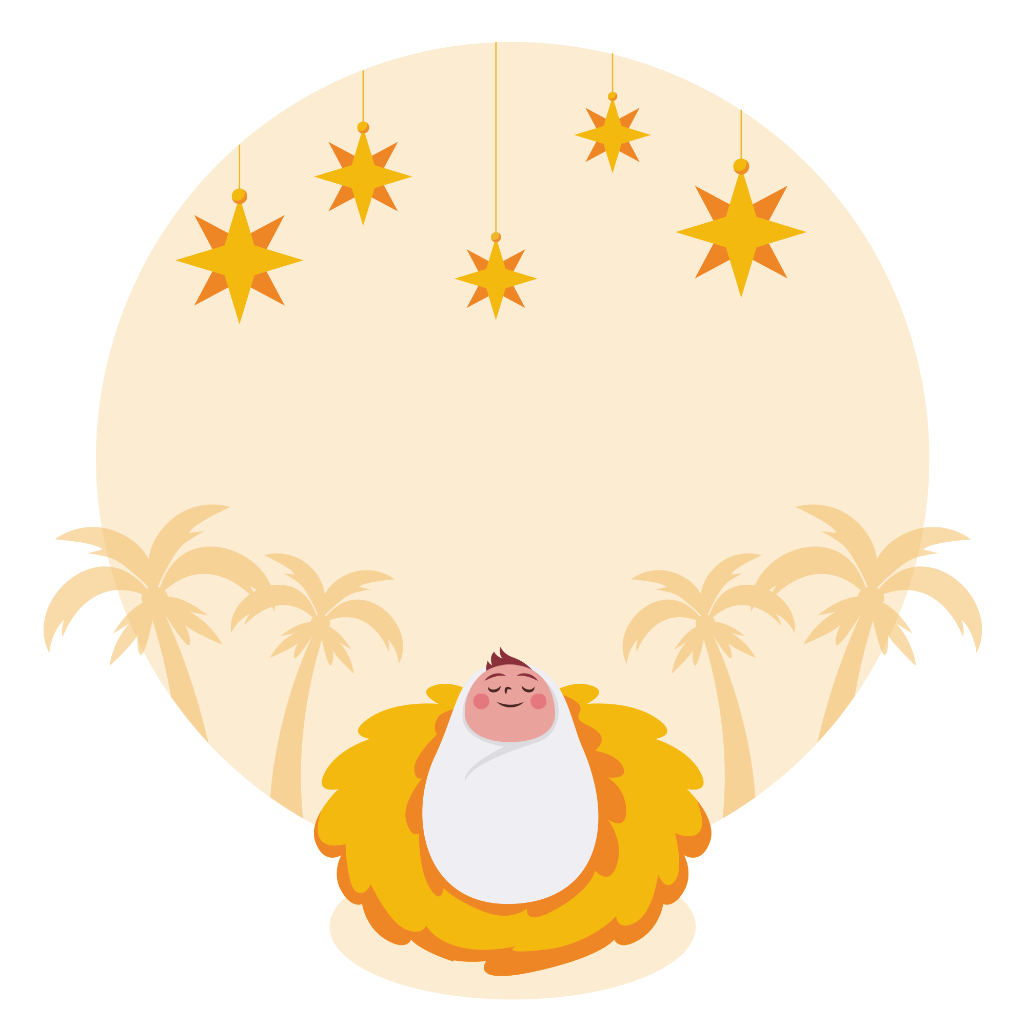 Neugeborenes, schutzbedürftiges Baby einer ungeplant schwanger gewordenen Frau, das Christkind oder Jesuskind